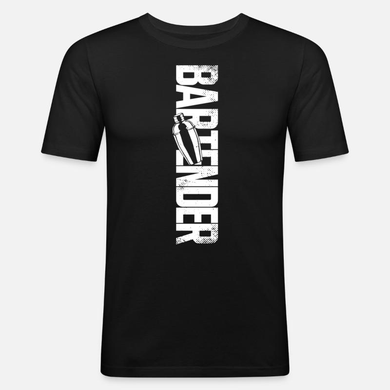Bartender Mixologist Bartender - Männer Slim Fit T-Shirt - Schwarz