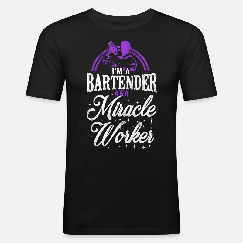 Bartender Mixologist Bartender - Men's Slim Fit T-Shirt - black