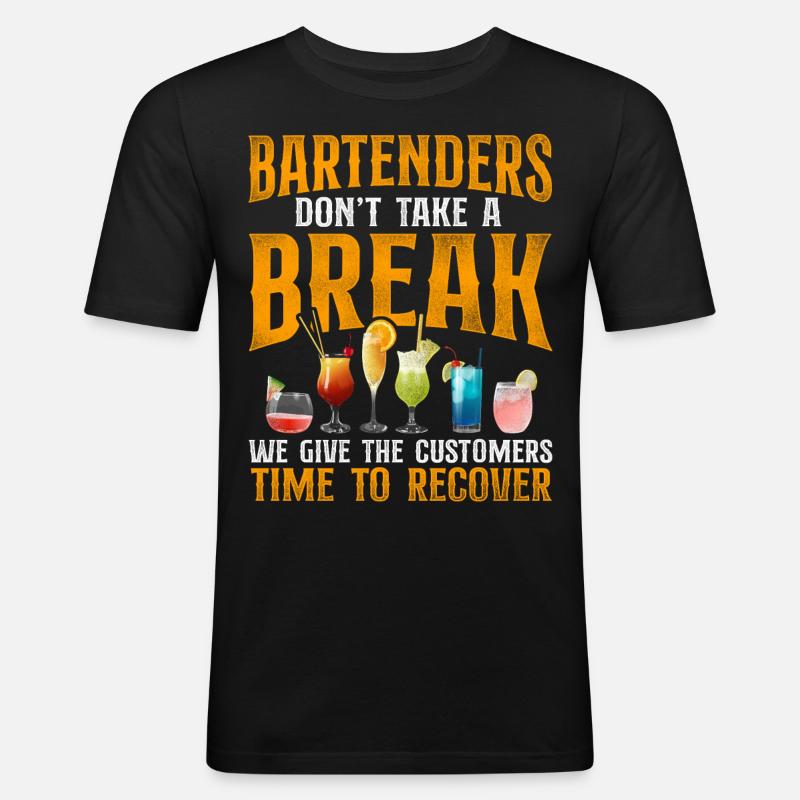 Bartender Mixologist Bartenders - Männer Slim Fit T-Shirt - Schwarz