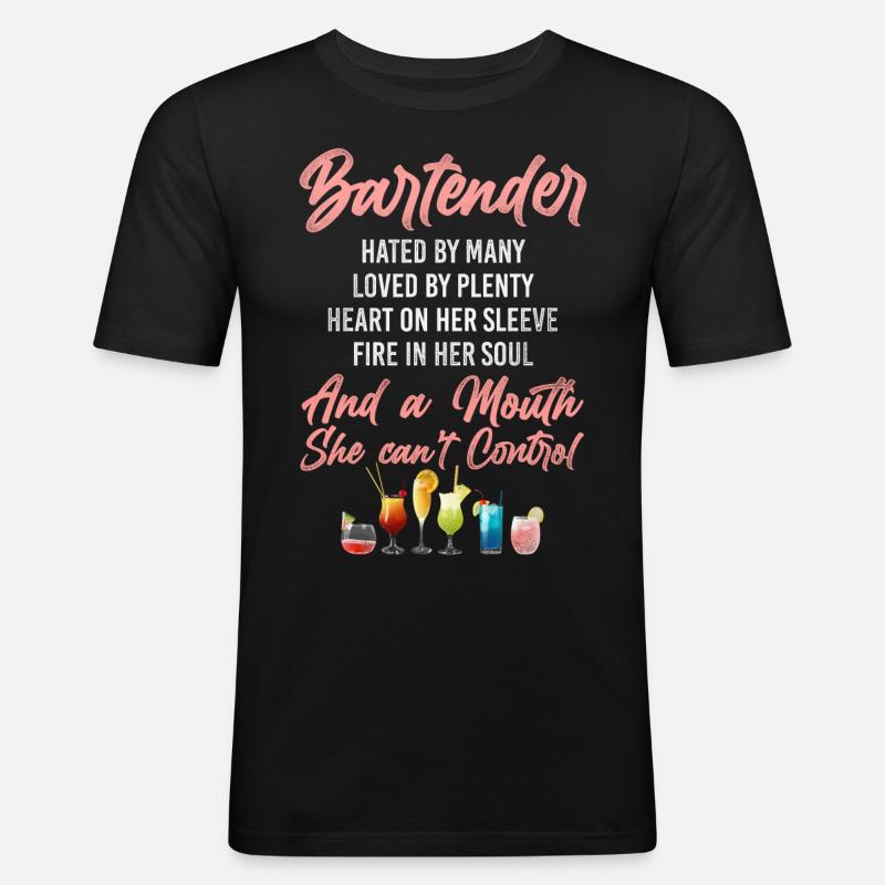Bartender Mixologist Bartender - Men's Slim Fit T-Shirt - black