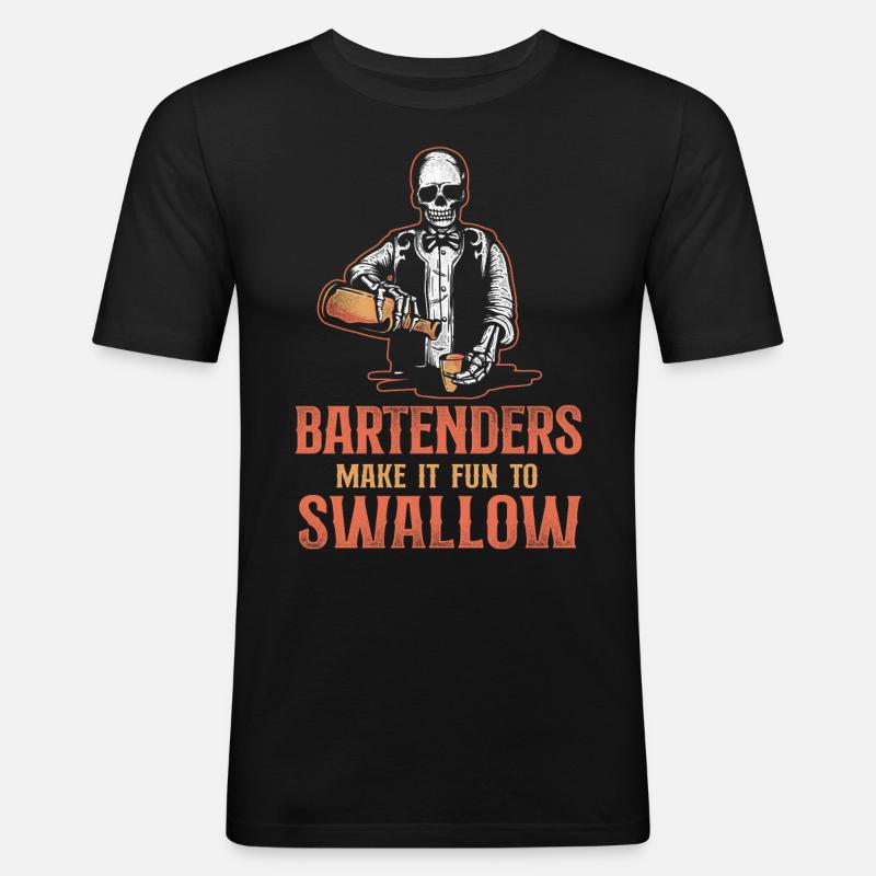 Bartender Mixologist Bartenders - Männer Slim Fit T-Shirt - Schwarz