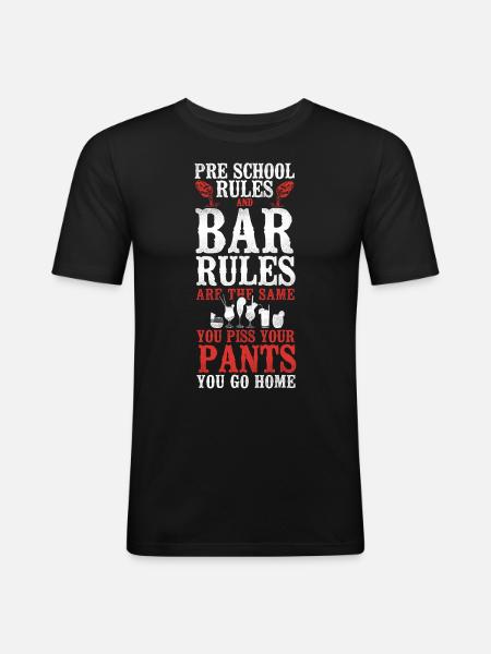 Bartender Mixologist Preschool - Men's Slim Fit T-Shirt - black