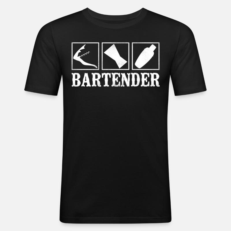 Bartender Mixologist Bartender - Men's Slim Fit T-Shirt - black