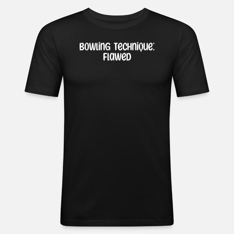 Bowling - Bowling Technique: Flawed - Men's Slim Fit T-Shirt - black