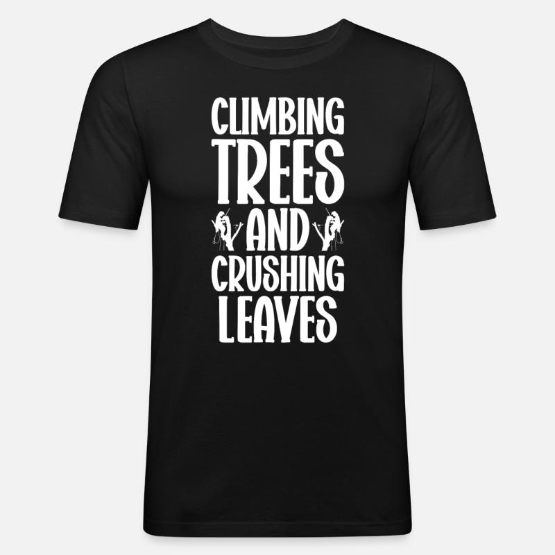 Arborist Baumpfleger Baumkletterer Baumklettern - Männer Slim Fit T-Shirt - Schwarz