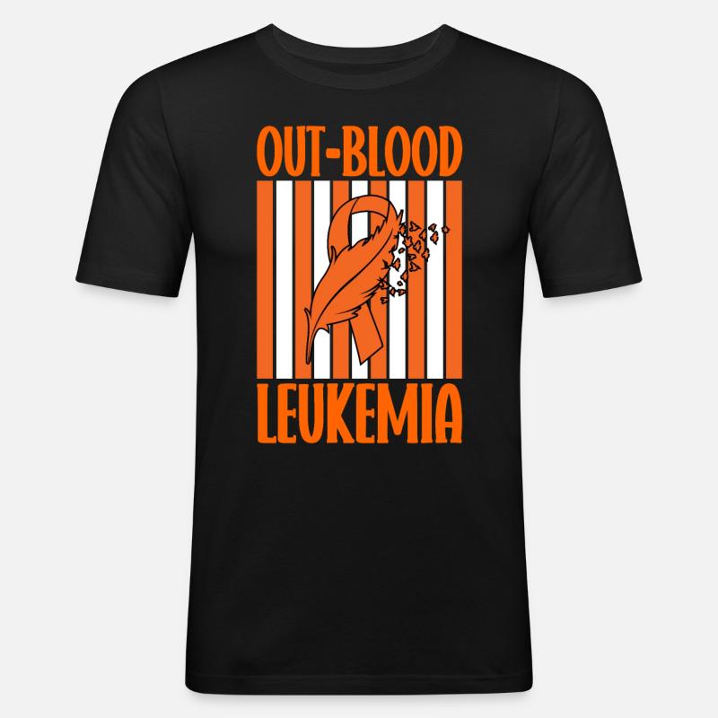 Leukämie Bewusstsein Blutkrebs Bekämpfung - Männer Slim Fit T-Shirt - Schwarz