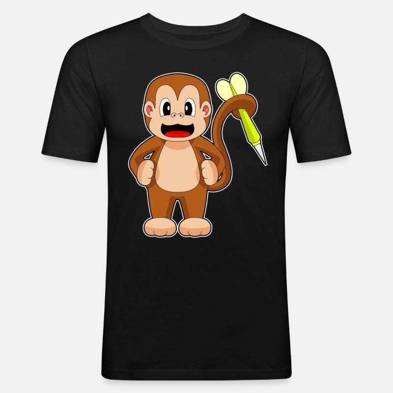Monkey Dart Dart - Men's Slim Fit T-Shirt - black