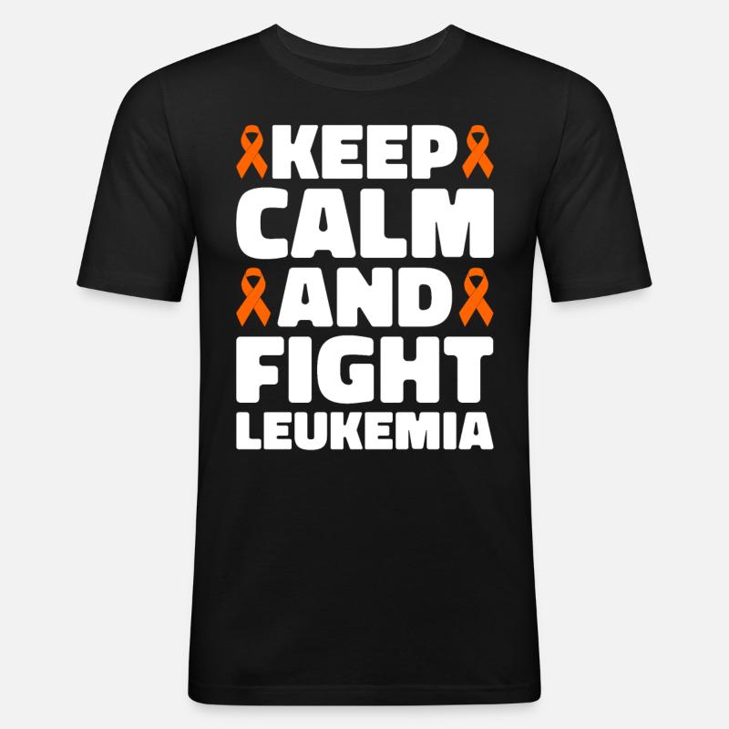 Leukämie Bewusstsein Blutkrebs Bekämpfung - Männer Slim Fit T-Shirt - Schwarz
