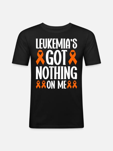 Leukämie Bewusstsein Blutkrebs Bekämpfung - Männer Slim Fit T-Shirt - Schwarz
