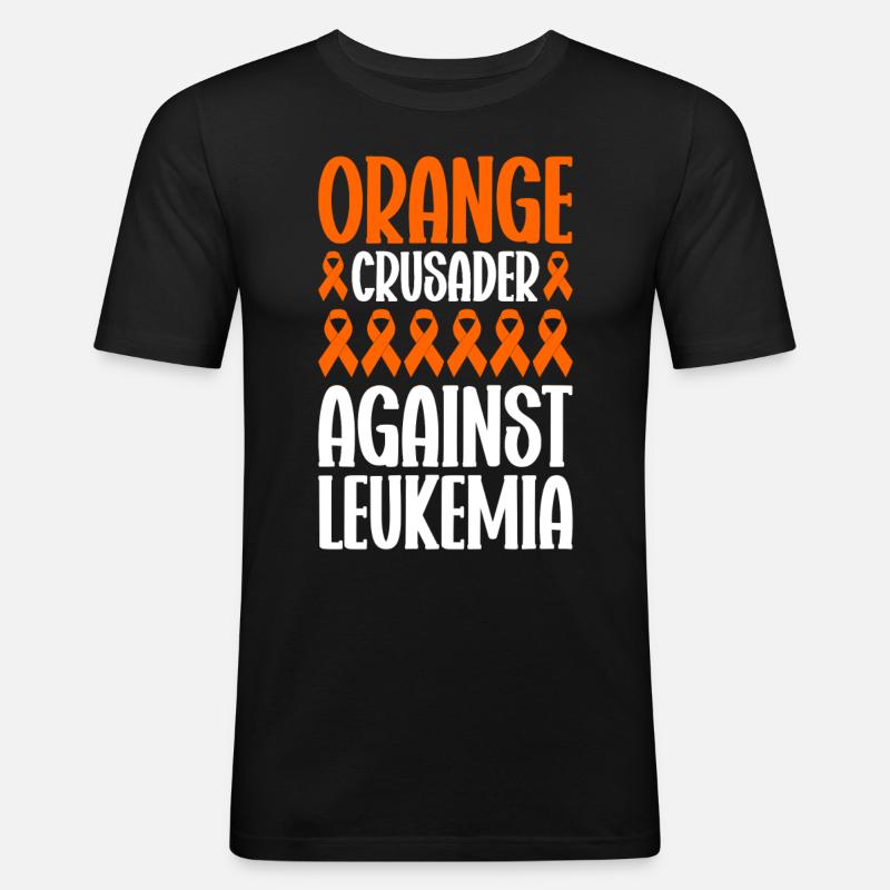 Leukämie Bewusstsein Blutkrebs Bekämpfung - Männer Slim Fit T-Shirt - Schwarz
