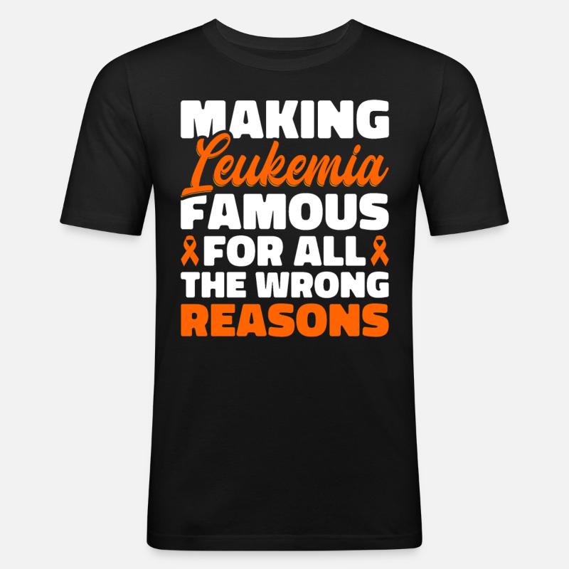 Leukämie Bewusstsein Blutkrebs Bekämpfung - Männer Slim Fit T-Shirt - Schwarz