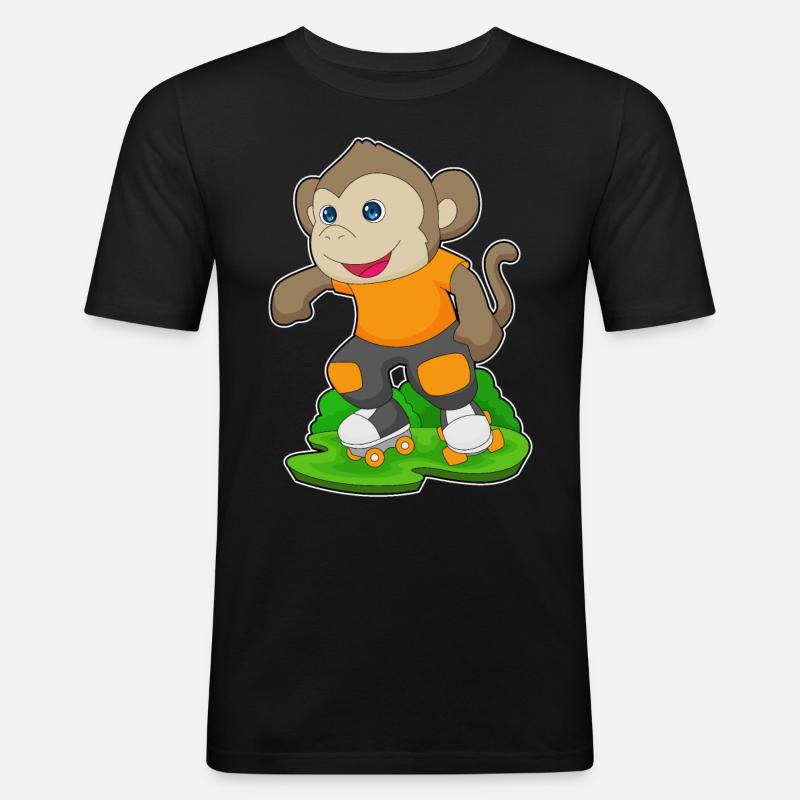 Monkey Rollers Rollers Rollers - T-shirt près du corps Homme - noir