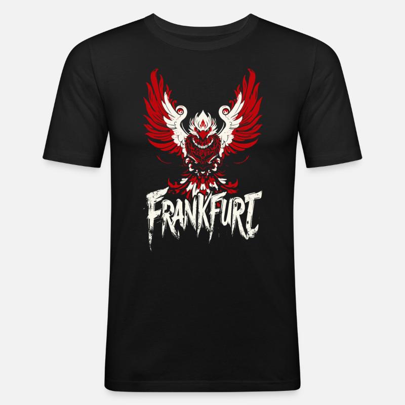 Francoforte Majestic Eagle FFM Ultras - Maglietta aderente da uomo - nero