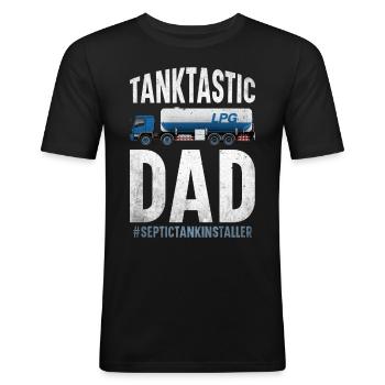 Klärgrubentechniker Kanalsystem Installateur - Männer Slim Fit T-Shirt - Schwarz - Vorne - Nik (191cm)