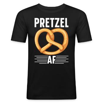 Pretzels Pretzels Bakers Baked goods - Men's Slim Fit T-Shirt - black - Front - Nik (191cm)