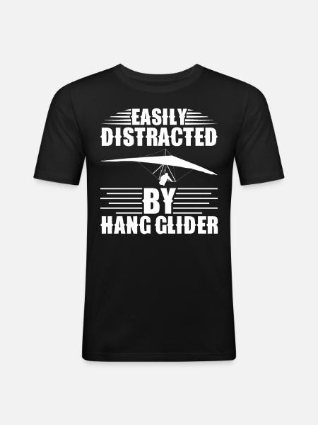 Deltaplane Parapente Deltaplane - T-shirt près du corps Homme - noir
