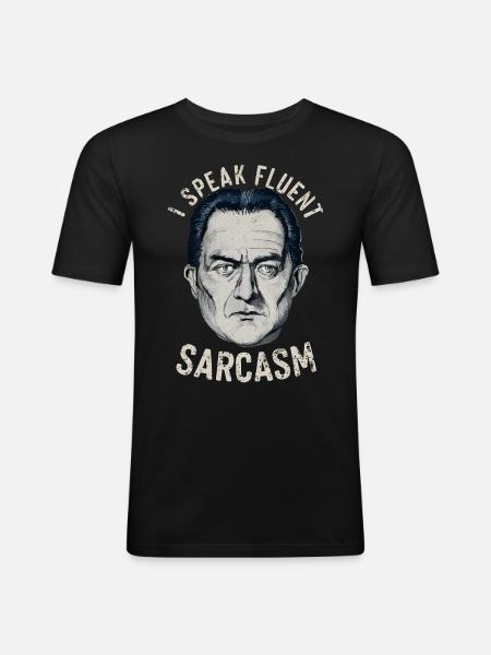 I speak fluent sarcasm - Men's Slim Fit T-Shirt - black