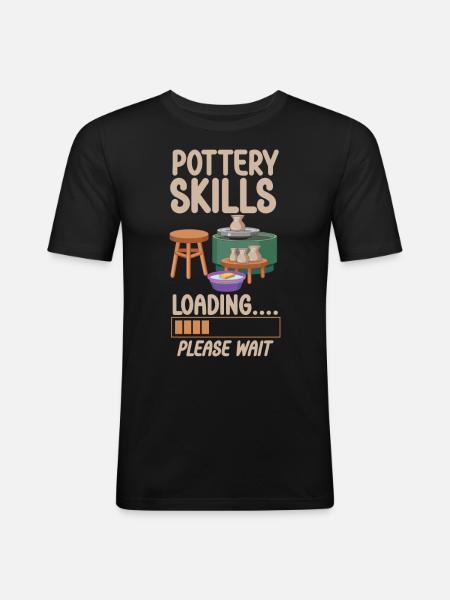 Pottery Ceramics Artist Pottery - Men's Slim Fit T-Shirt - black