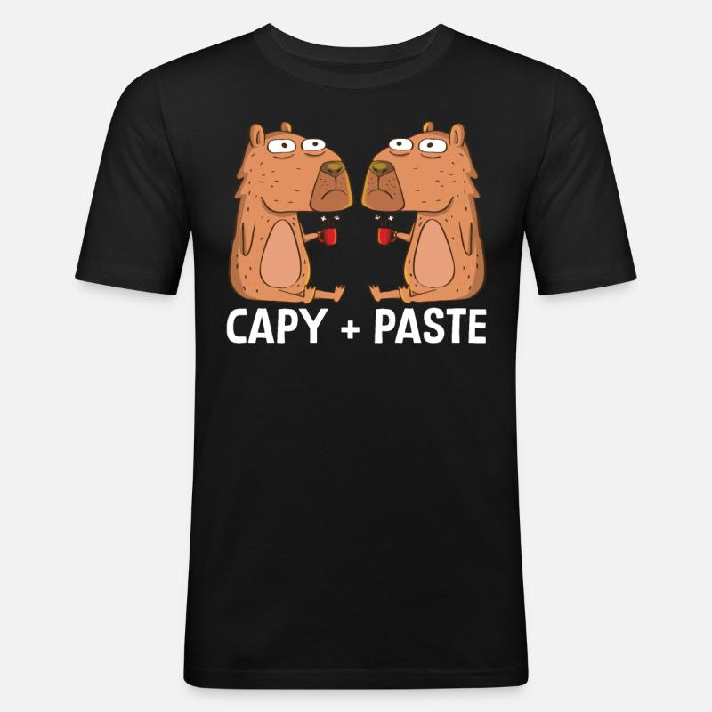 Programmer Wombat Software Computer PC - Men's Slim Fit T-Shirt - black