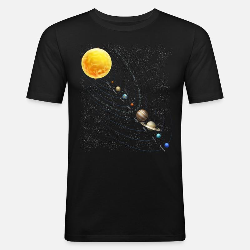 Planets Science Physics Universe Sun - Men's Slim Fit T-Shirt - black