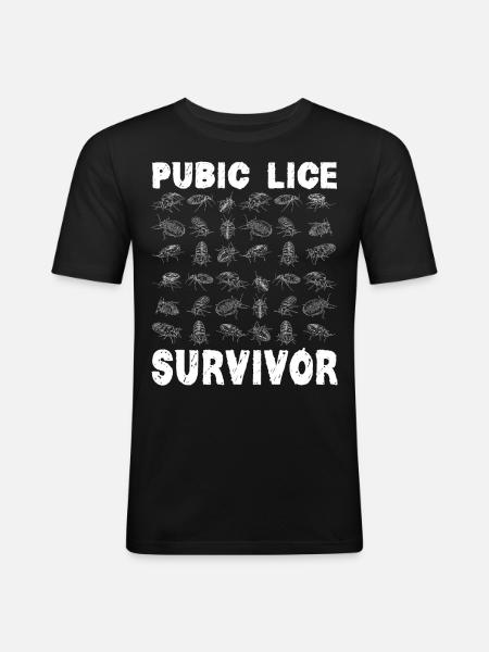 Kønslusoverlevende pinlig voksenhumor - Herre Slim Fit T-Shirt - sort