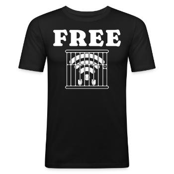 IT Geek, Accessoires PC Périphériques de stockage Evolution - T-shirt près du corps Homme - noir - Devant - Nik (191cm)