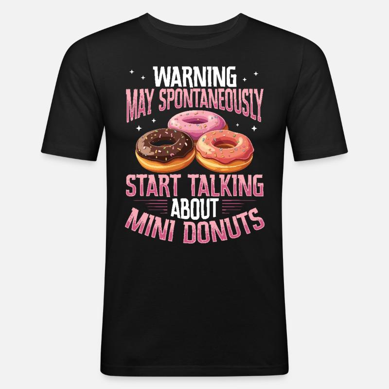 Donuts Donut - Männer Slim Fit T-Shirt - Schwarz