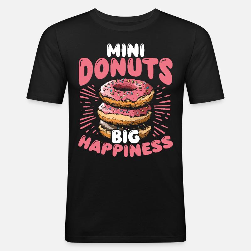 Donuts Donut - Männer Slim Fit T-Shirt - Schwarz