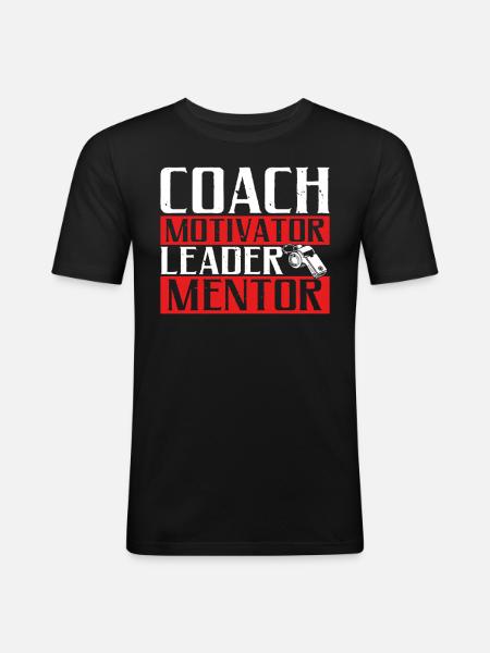 Trainer Geschenke Coach Geschenkidee - Männer Slim Fit T-Shirt - Schwarz
