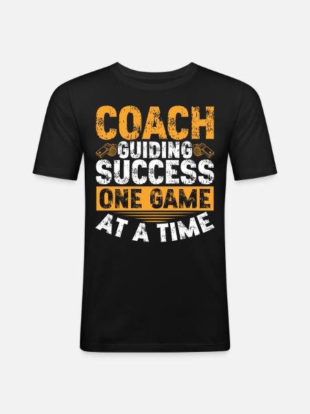 Trainer Geschenke Coach Geschenkidee - Männer Slim Fit T-Shirt - Schwarz