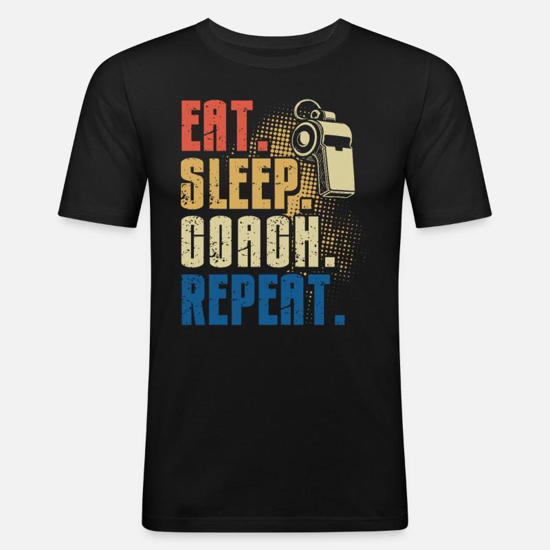 Trainer Geschenke Coach Geschenkidee - Männer Slim Fit T-Shirt - Schwarz