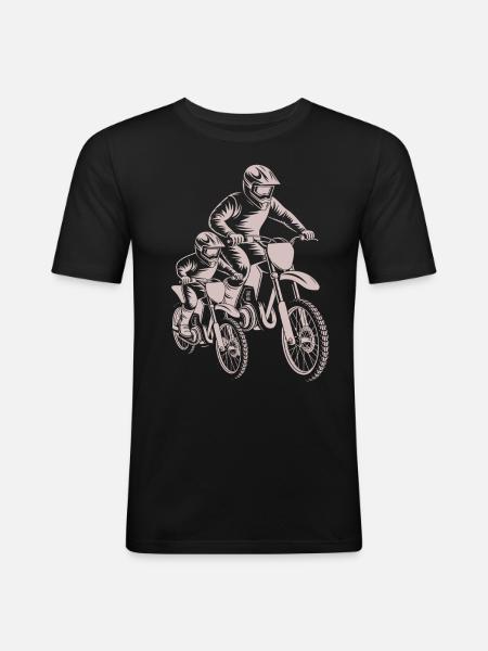 Motocross Dad Dad - Men's Slim Fit T-Shirt - black