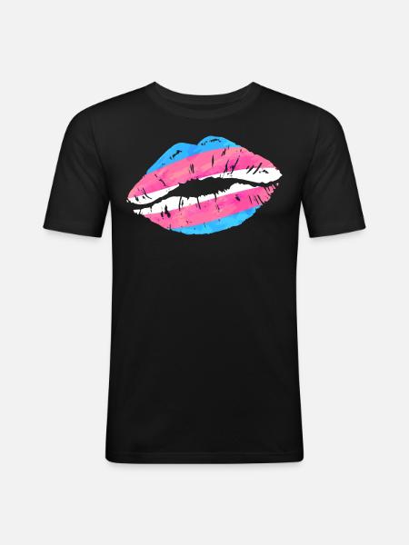 Transgender Trans LGBT Pride - Men's Slim Fit T-Shirt - black