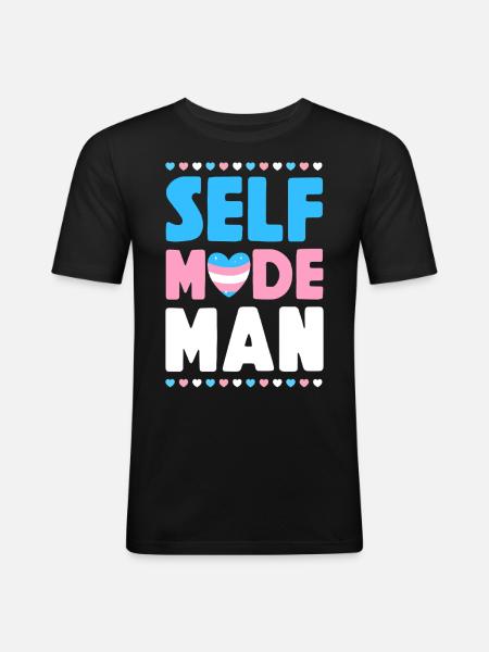 Transgender Trans LGBT Pride - Men's Slim Fit T-Shirt - black