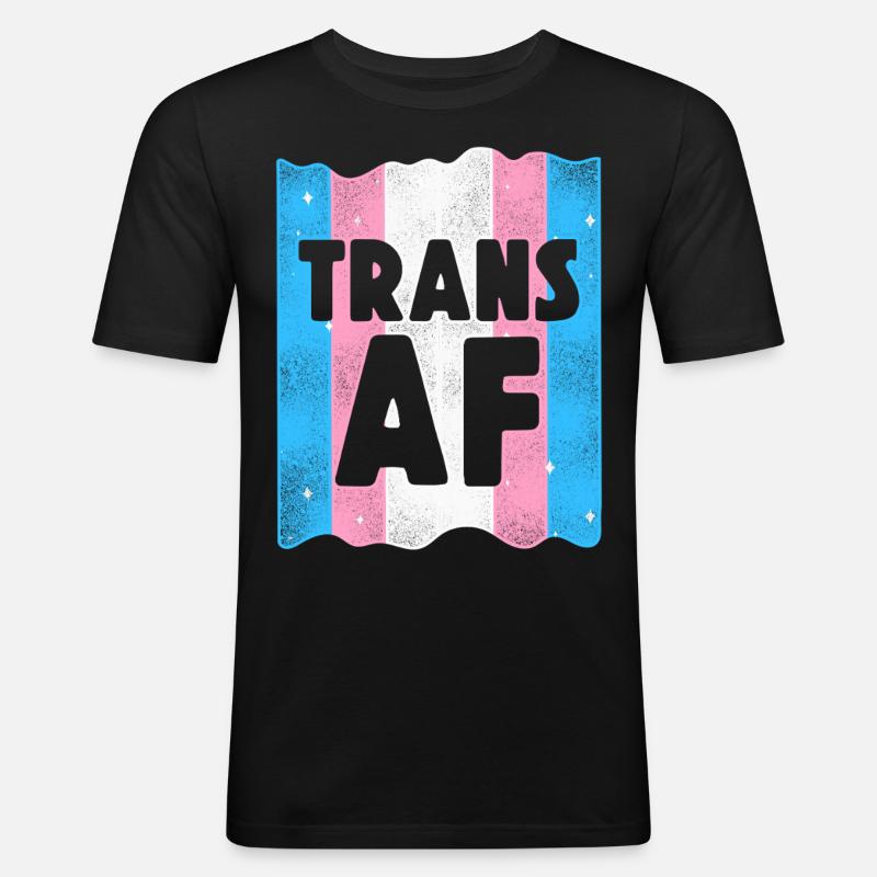 Transgender Trans LGBT Pride - Männer Slim Fit T-Shirt - Schwarz