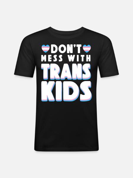 Fierté LGBT transgenre - T-shirt près du corps Homme - noir