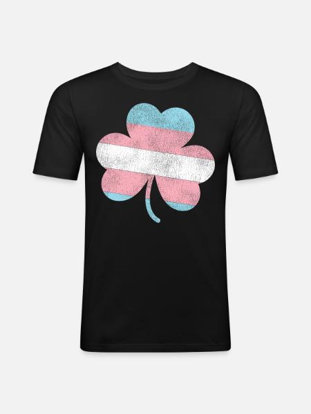 Transgender Trans LGBT Pride - Men's Slim Fit T-Shirt - black