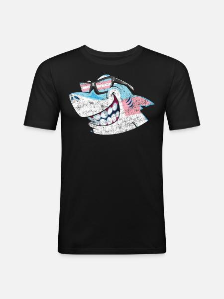 Transgender Trans LGBT Pride - Men's Slim Fit T-Shirt - black