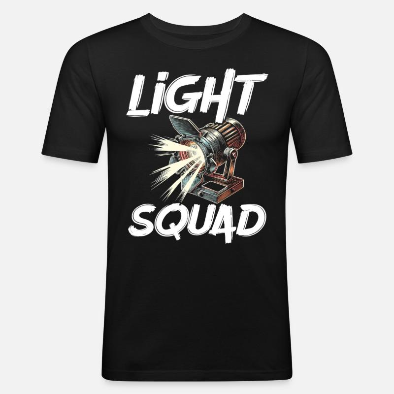 Lichttechniker Beleuchtungstechniker Lichttechnik - Männer Slim Fit T-Shirt - Schwarz