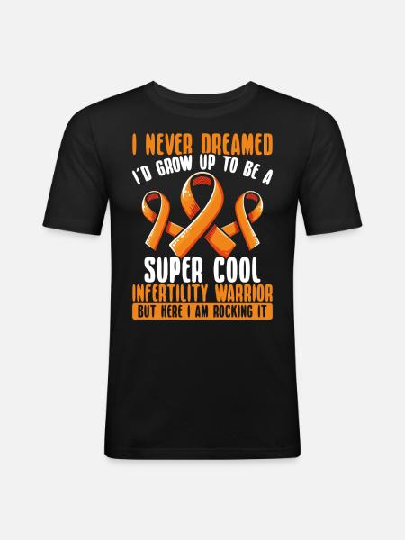Infertility awareness IVF fertilization - Men's Slim Fit T-Shirt - black