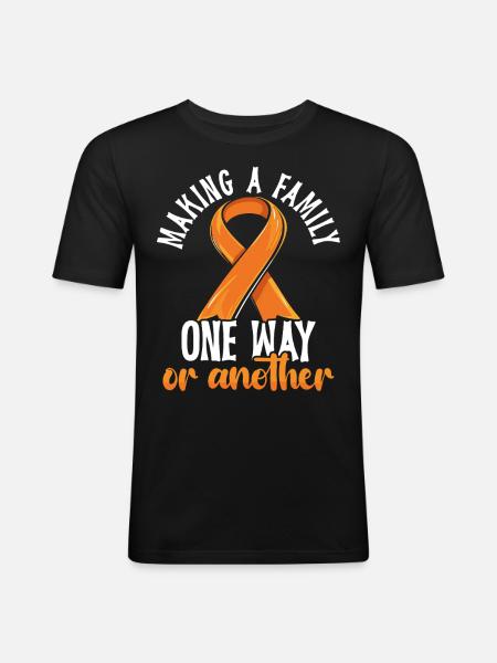 Infertility awareness IVF fertilization - Men's Slim Fit T-Shirt - black