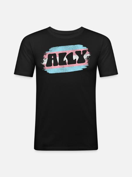 Transgender Trans LGBT Pride - Men's Slim Fit T-Shirt - black