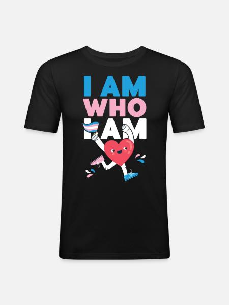 Transgender Trans LGBT Pride - Männer Slim Fit T-Shirt - Schwarz