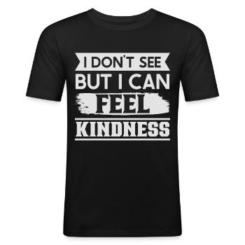 Blindness consciousness Blind by law - Men's Slim Fit T-Shirt - black - Front - Nik (191cm)