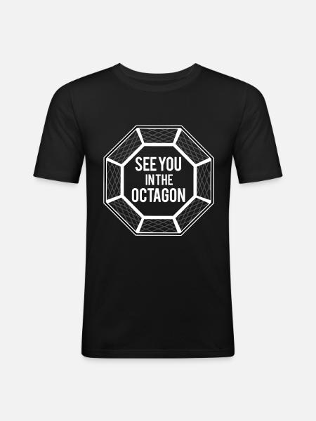 See you MMA boxing - Men's Slim Fit T-Shirt - black