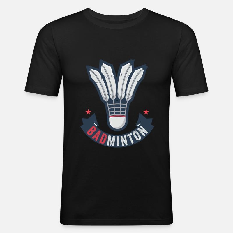 Badminton - Männer Slim Fit T-Shirt - Schwarz