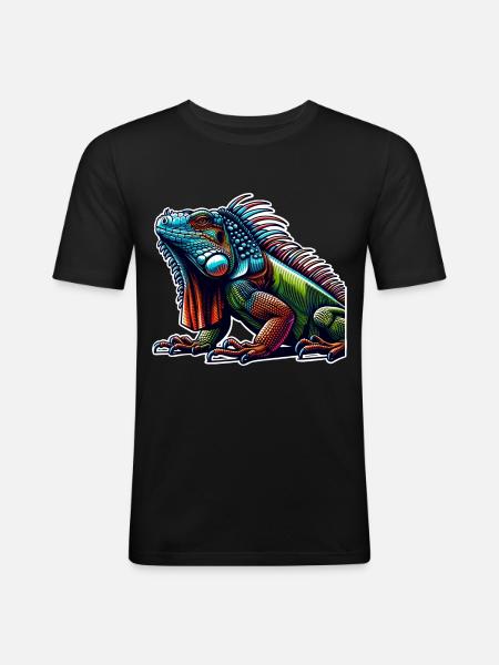 Iguana - Men's Slim Fit T-Shirt - black