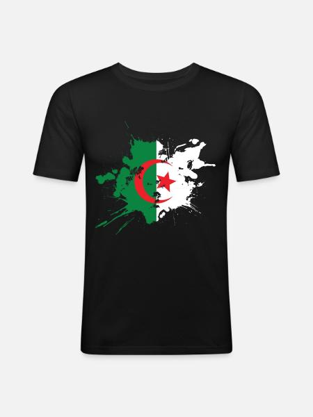 Algeria - Men's Slim Fit T-Shirt - black