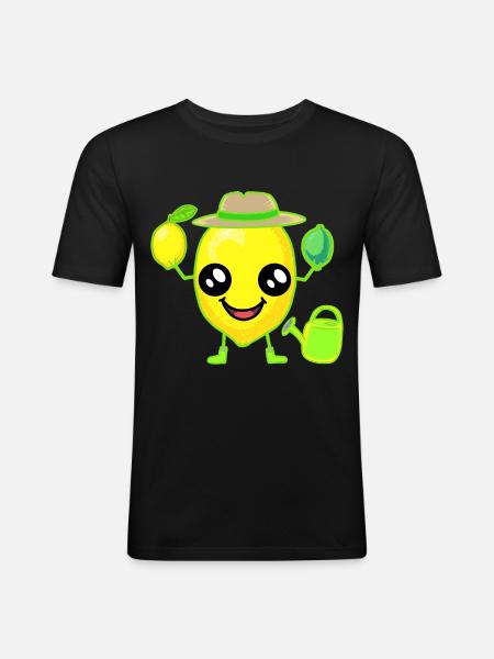 Lemon Lemon - Men's Slim Fit T-Shirt - black