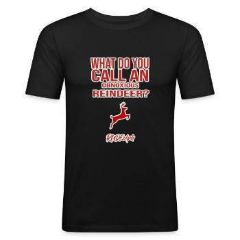 Kerstmis Kerstmis Kerstmis Kerstmis - Mannen slim fit T-shirt - zwart - Voor - Nik (191cm)